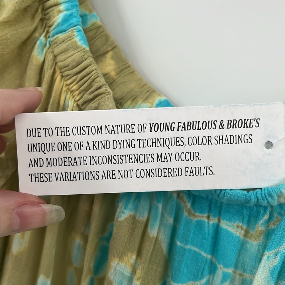 💚YFB Young Fabulous & Broke NWT tie die tiered maxi dress💚 - Picture 11 of 12